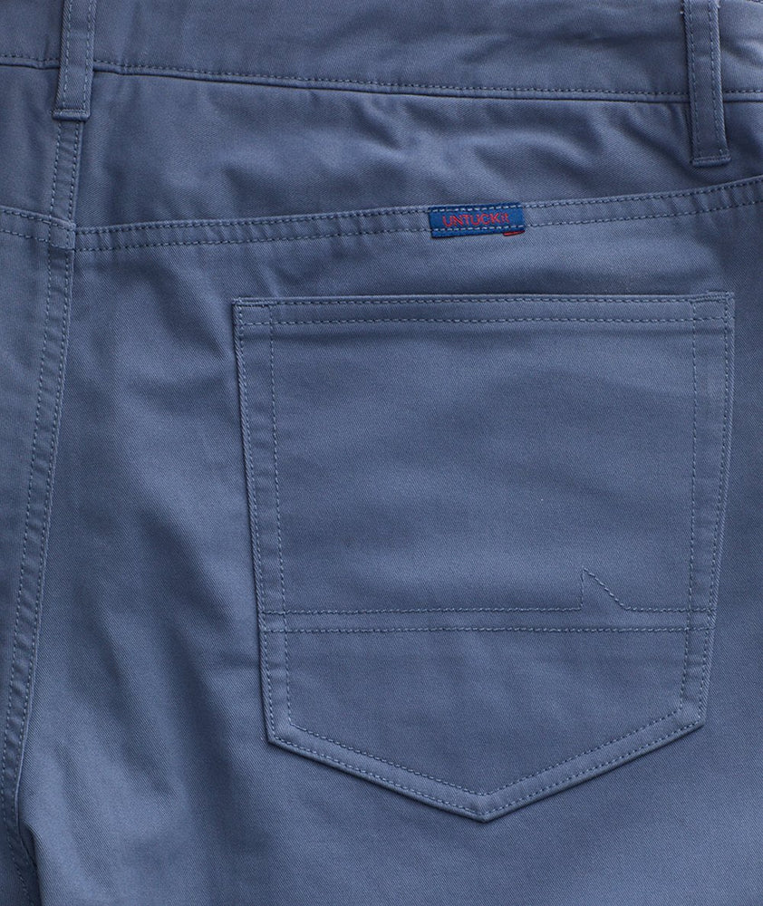 Model wearing a Mid Blue 5-Pocket Pants