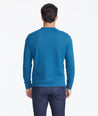 Model wearing a Bright Blue Double-Faced Long-Sleeve Henley
