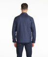Model wearing a Navy Insulated Shirt Jacket
