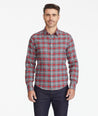 Model wearing a Grey Flannel Jaxon Shirt