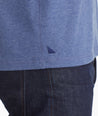 Model wearing a Blue Ultrasoft Short-Sleeve Henley