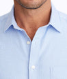 Model wearing a Light Blue Classic Cotton Kvint Shirt