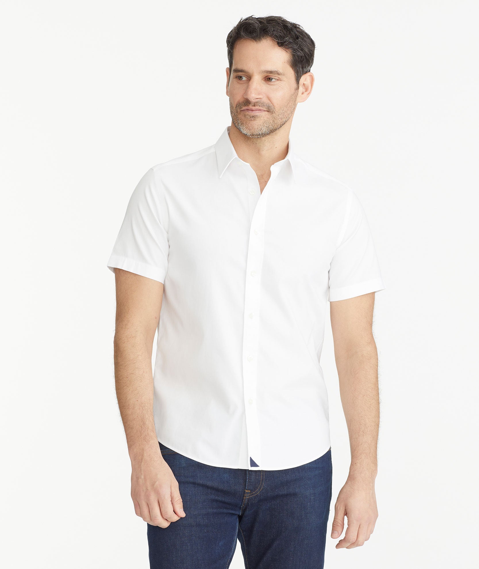 Men's wrinkle free 2025 short sleeve shirts