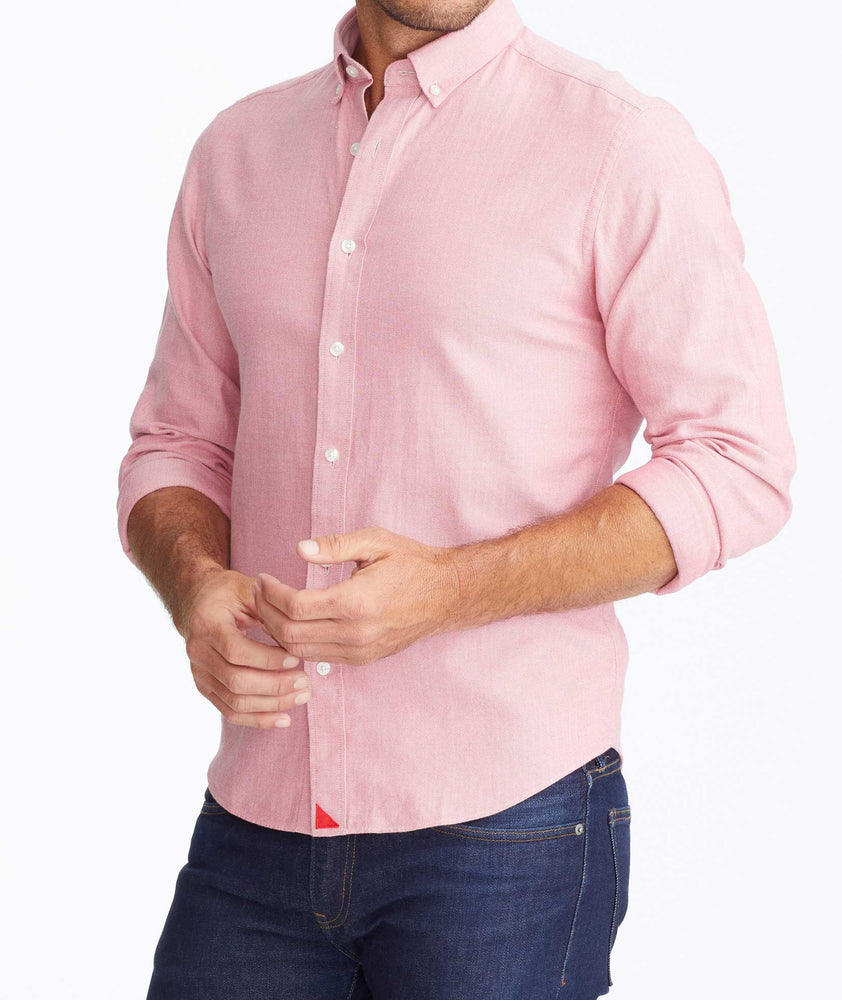 Model wearing a Red Flannel Librando Shirt