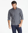 Model wearing a Grey Heavyweight Flannel Lucca Shirt