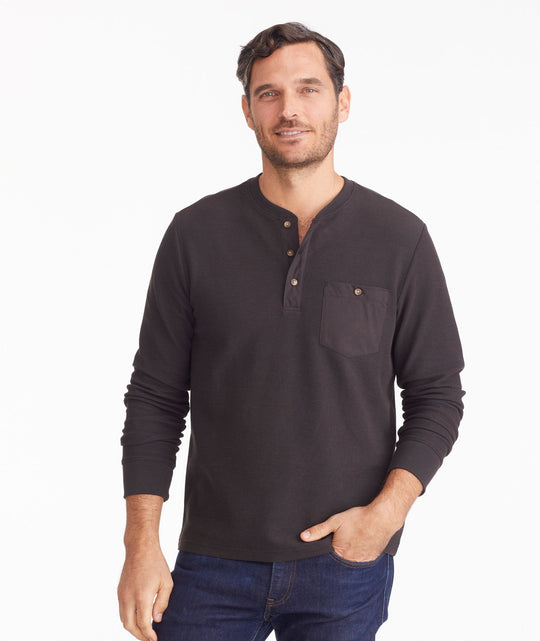 Waffle Long-Sleeve Henley
