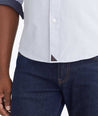 Model wearing a Grey Classic Cotton Monterina Shirt