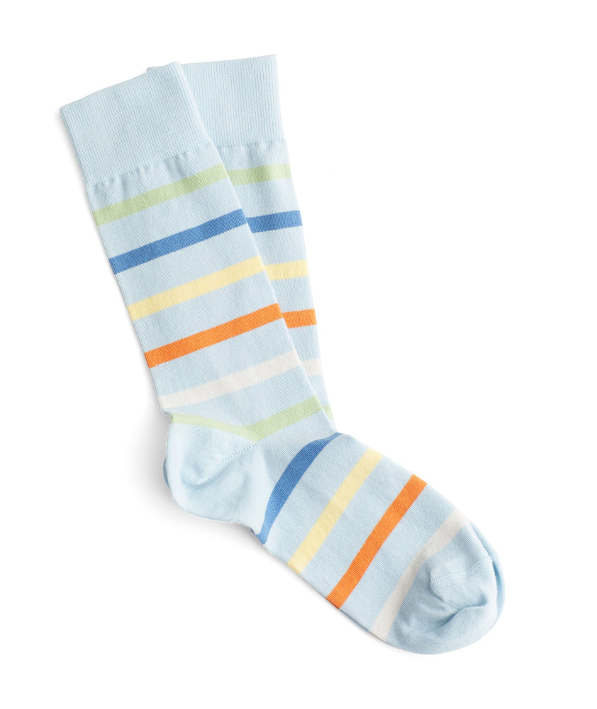 Model wearing UNTUCKit Light Blue Classic Cotton Socks