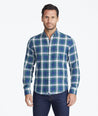 Model wearing a Navy Classic Cotton Preston Ridge Shirt