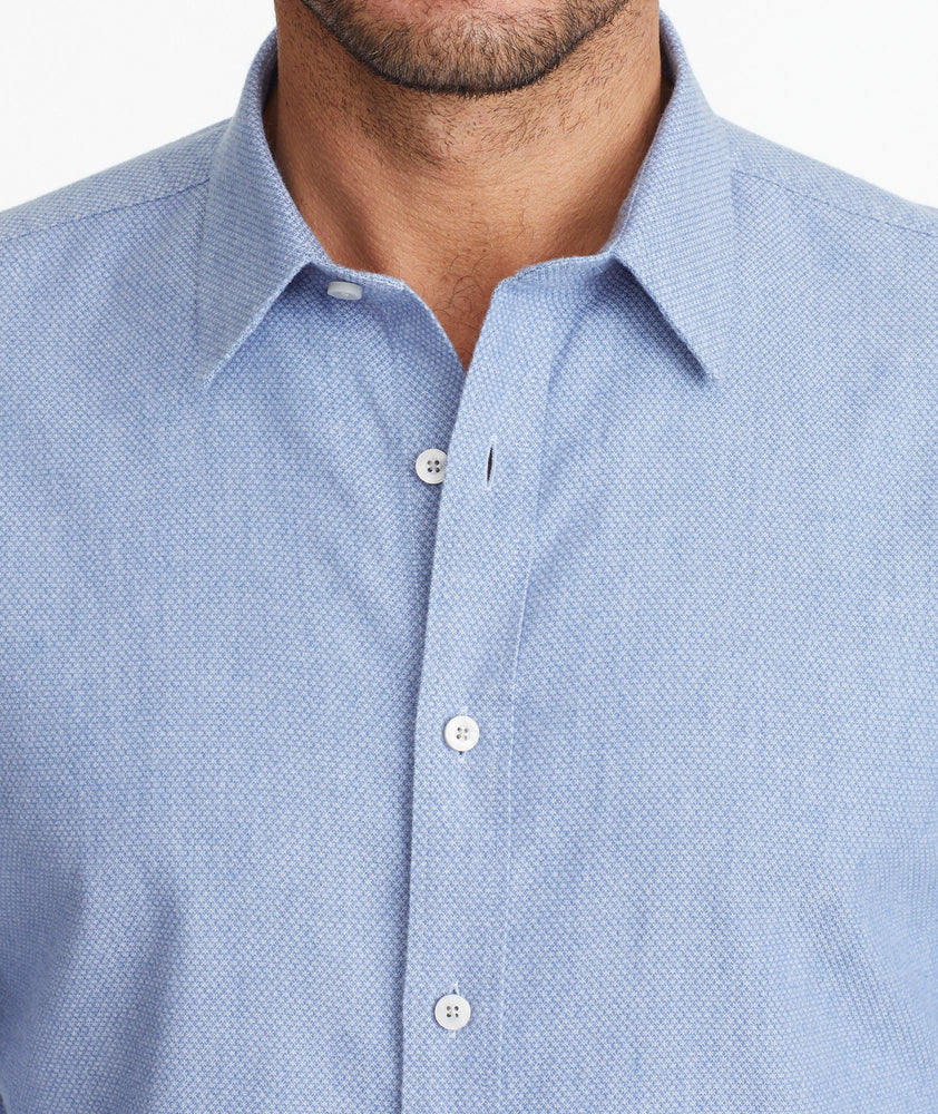 Model wearing a Light Blue Classic Cotton Priam Shirt