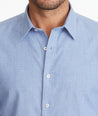 Model wearing a Light Blue Classic Cotton Priam Shirt