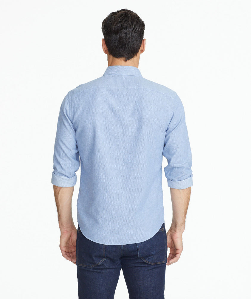 Model wearing a Light Blue Classic Cotton Priam Shirt