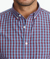 Model wearing a Light Blue Wrinkle-Free Raviello Shirt