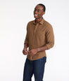 Model wearing a Brown Bedford Cord Shirt