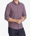 Model wearing a Navy Flannel Tesoro Shirt