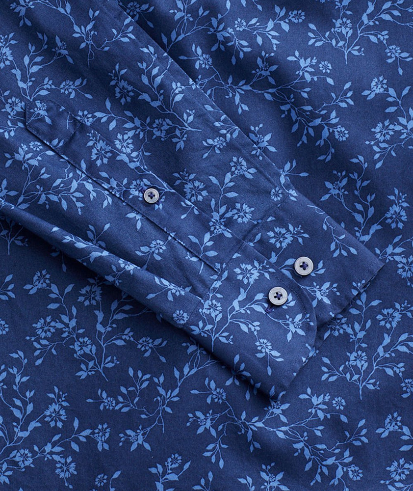 Classic Cotton Shirt with Floral Print