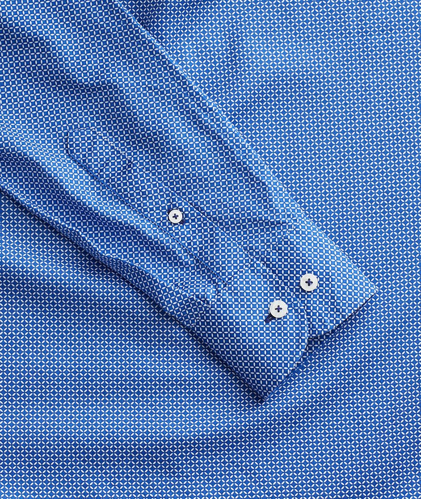 Classic Cotton Shirt with Geo Print